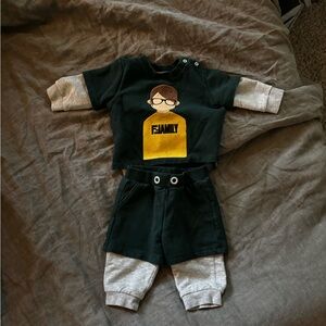 Fendi Green Baby Top with Graphic